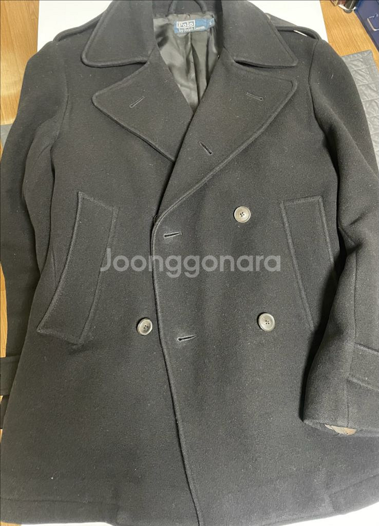 폴로 반코트 피코트 블랙 L 100~105 사이즈--0