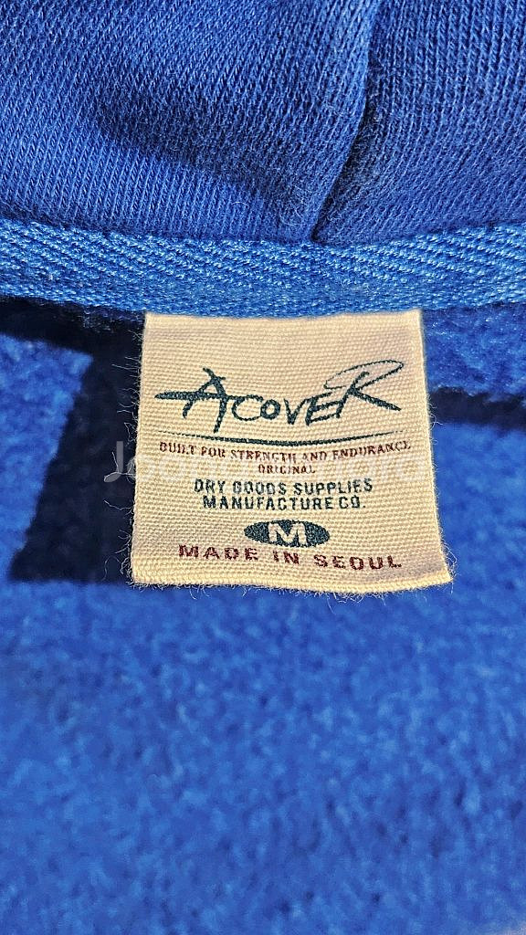 Acover 코발트 블루 기모후드티 (M)--5