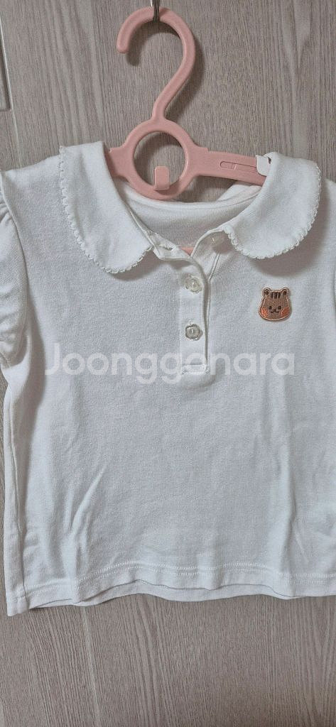 [거의새것]돗투돗 둥카 반팔 카라티+프릴 청반바지 일괄--2