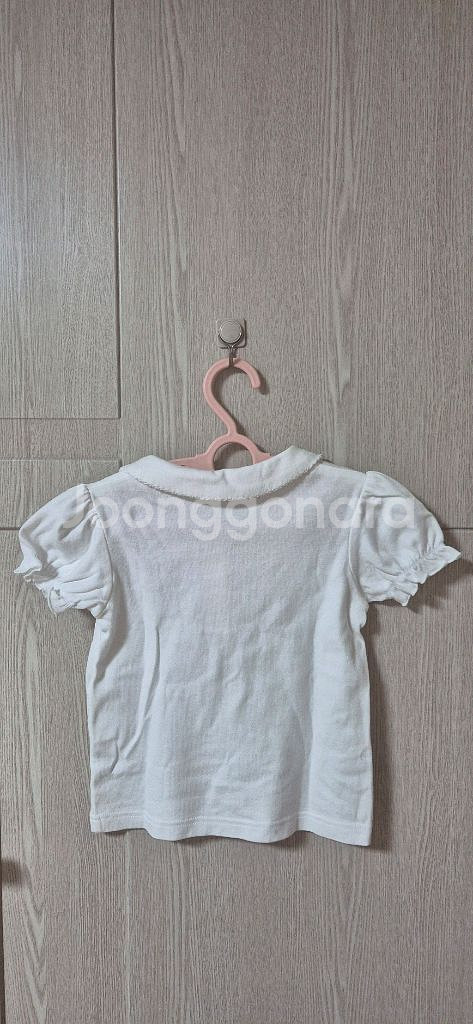 [거의새것]돗투돗 둥카 반팔 카라티+프릴 청반바지 일괄--1