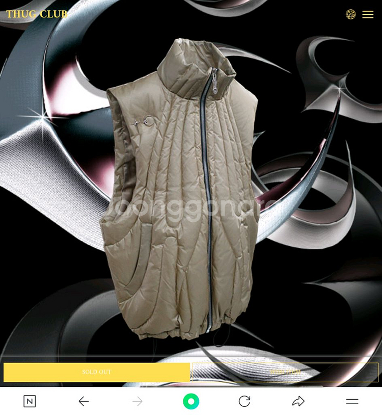 떠그클럽 패딩 베스트 3사이즈--0