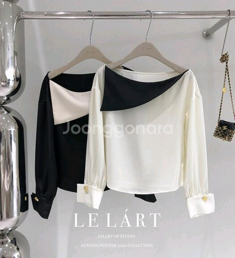 르라트 진저 배색 블라우스(아이,새상품)--6