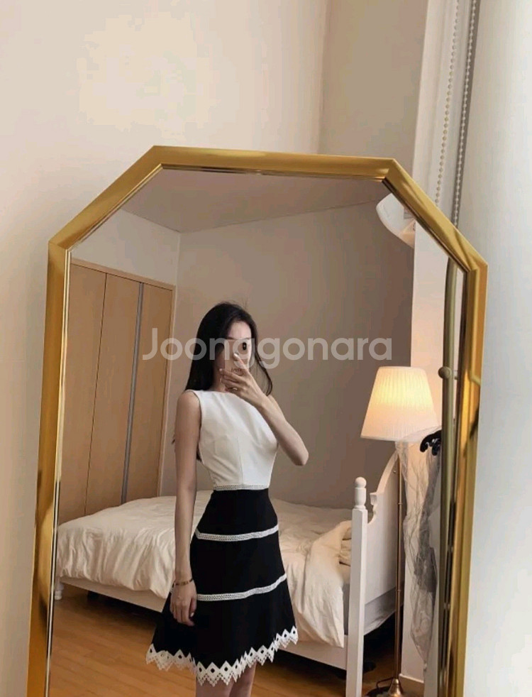 아일렛 플레어 드레스 원피스 하객룩 소개팅룩(S)--1