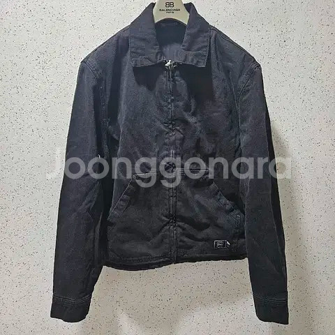 M) 자라 블랙 데님 집업 워크자켓 6987 411--3