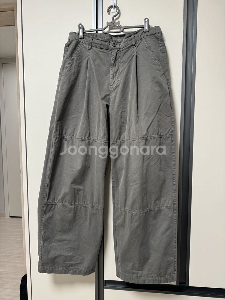 자라 카키색 와이드 팬츠 M(31~32)--1