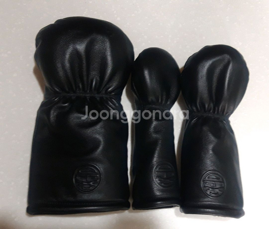 [미사용] 덱스골프 스컬 올블랙 헤드커버 세트--1