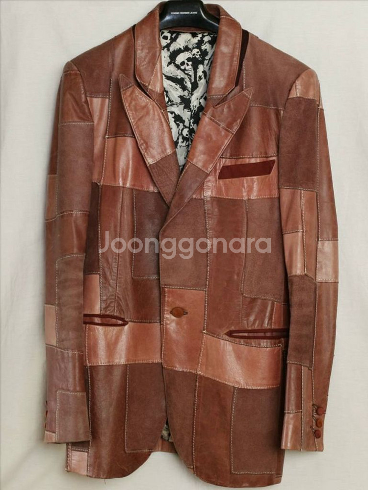 (보류) 넘버나인 SS01 패치워크 스컬 자켓--2