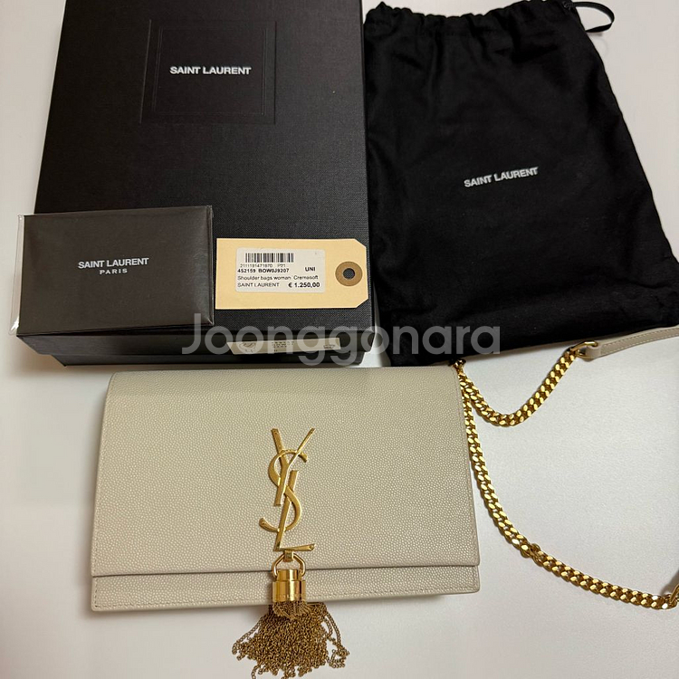 입생로랑 태슬 케이트백 (아이보리)--0