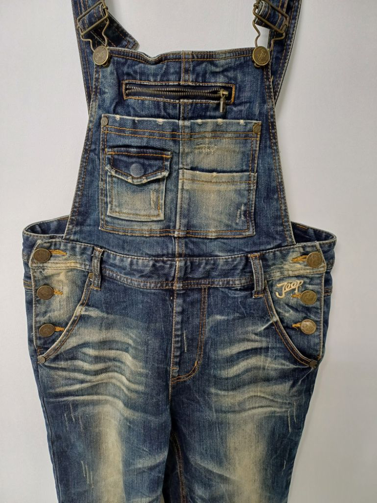 여성 지프 데님워싱 멜빵바지 (사방스판27-30)--1