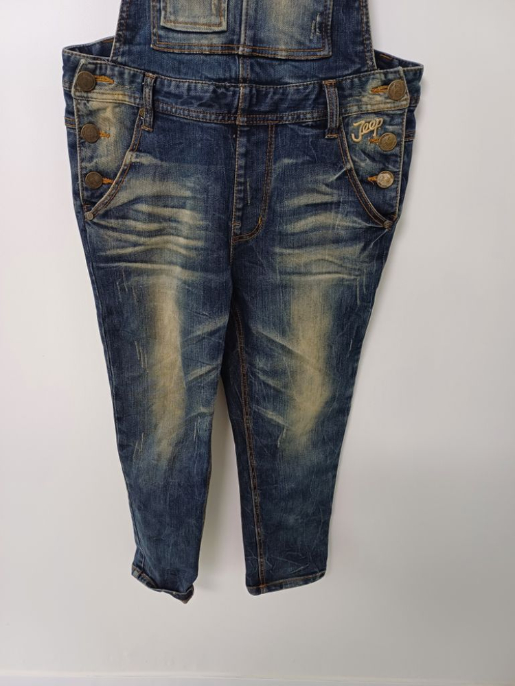여성 지프 데님워싱 멜빵바지 (사방스판27-30)--2