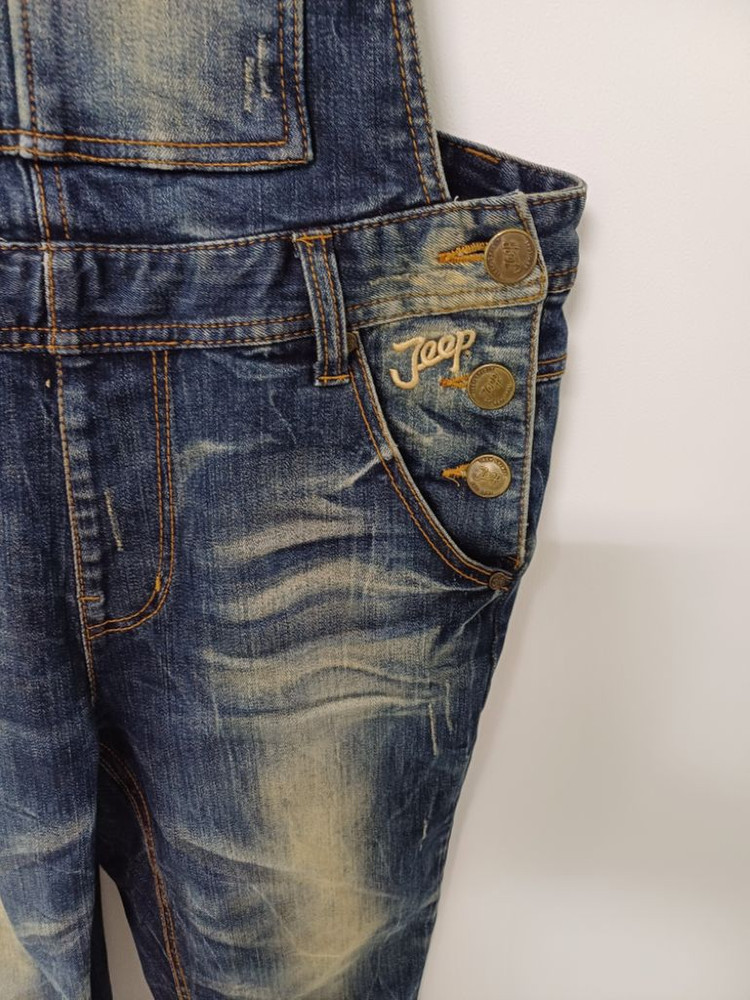 여성 지프 데님워싱 멜빵바지 (사방스판27-30)--3