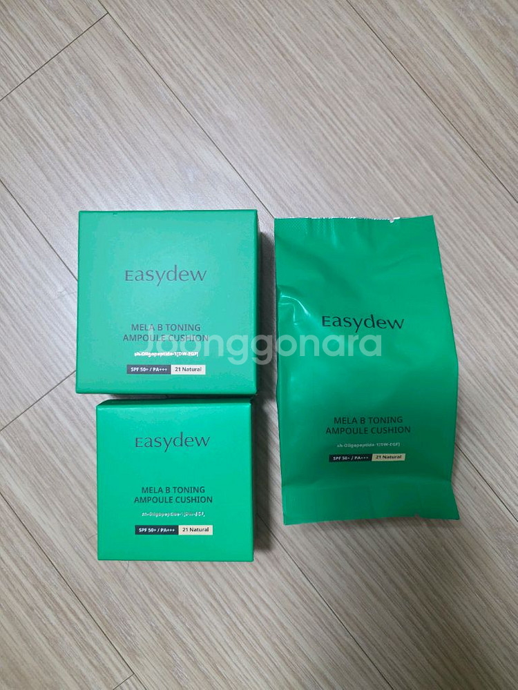 이지듀 멜라비 토닝 앰플쿠션 21호_본품1+리필1+미니--0