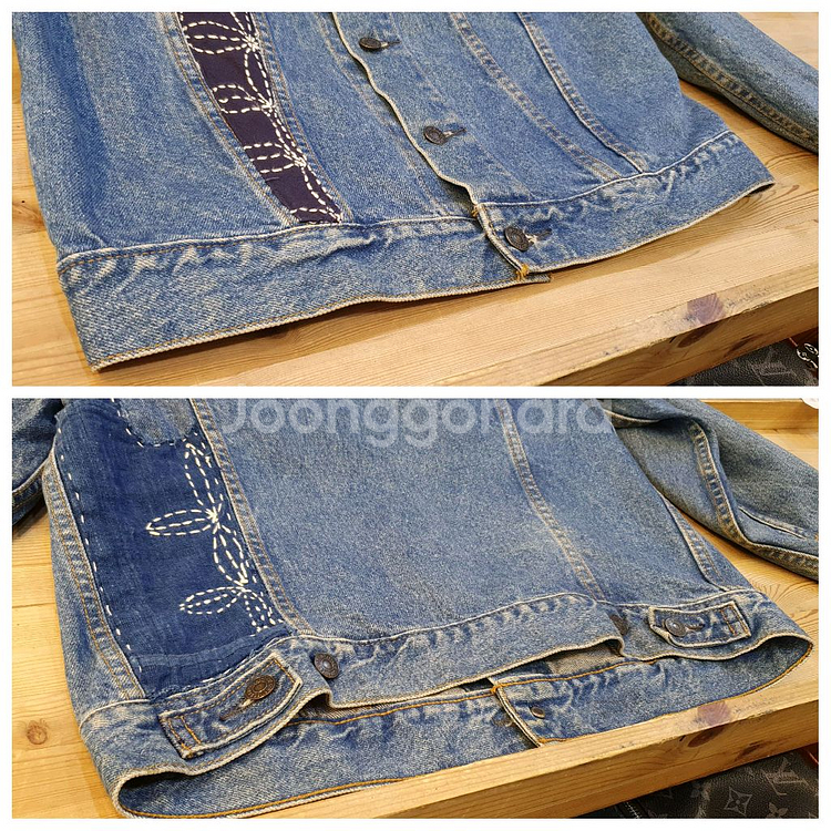 77.리바이스 퀼팅 라운드자켓--4