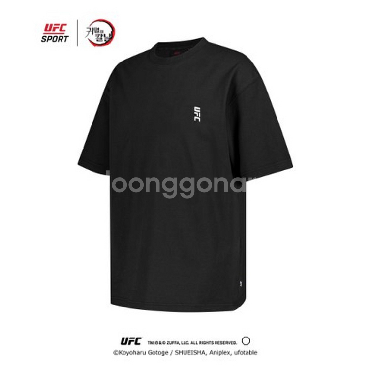 [새상품] 귀멸의 칼날 악귀멸살 릴렉스핏 티셔츠 블랙--0