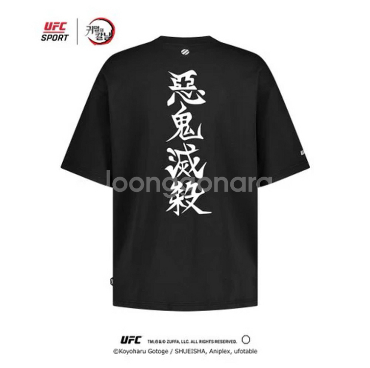 [새상품] 귀멸의 칼날 악귀멸살 릴렉스핏 티셔츠 블랙--1