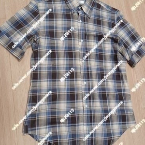 타임옴므 체크 반팔 카라 셔츠 95~100