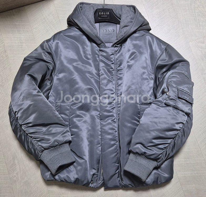 24FW 솔리드옴므 그레이 MA-1 오버 후드 자켓46--0