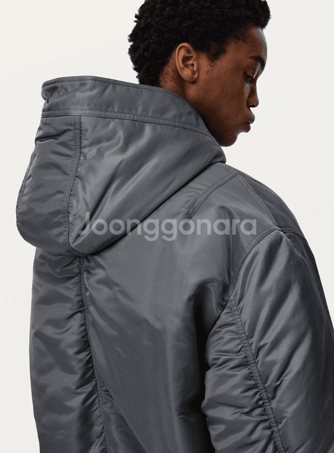 24FW 솔리드옴므 그레이 MA-1 오버 후드 자켓46--4