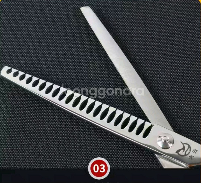 7인치 고급 애견 미용가위3p+구성품 풀세트(새상품)--5