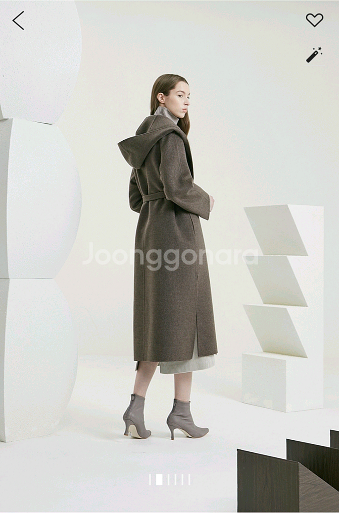 타임 캐시미어 벨티드 후드 코트 랑방 마인 더캐시미어--1