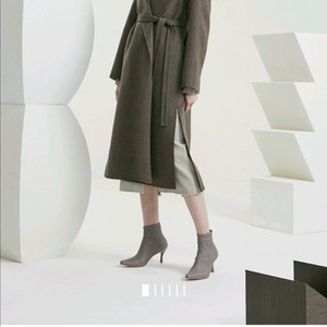 타임 캐시미어 벨티드 후드 코트 랑방 마인 더캐시미어