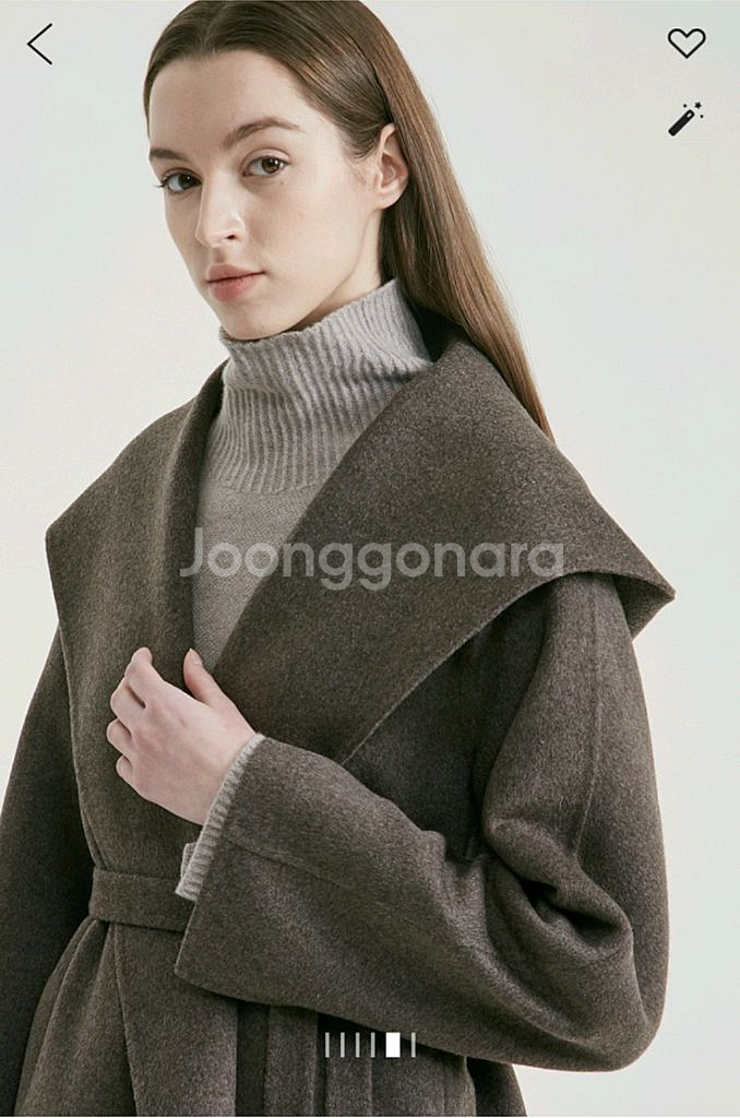 타임 캐시미어 벨티드 후드 코트 랑방 마인 더캐시미어--2