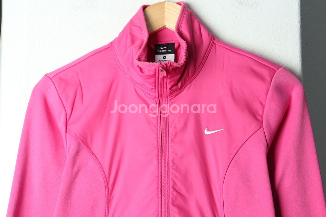W(S) 나이키 집업져지 트랙탑 핑크 기모 딸기우유--2
