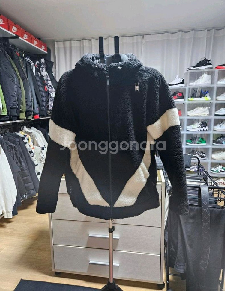 스파이더 블랙 후리스집업 정품(새상품) 남녀공용--0