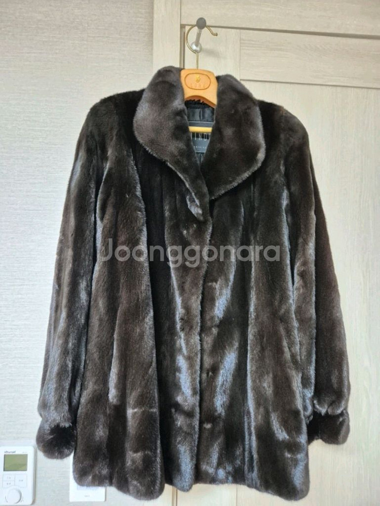 진도 블랙그라마 밍크코트 100% 55-66--1