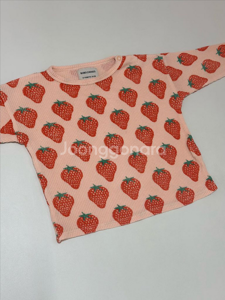 보보쇼즈 딸기 와플 티셔츠 12-18m--1