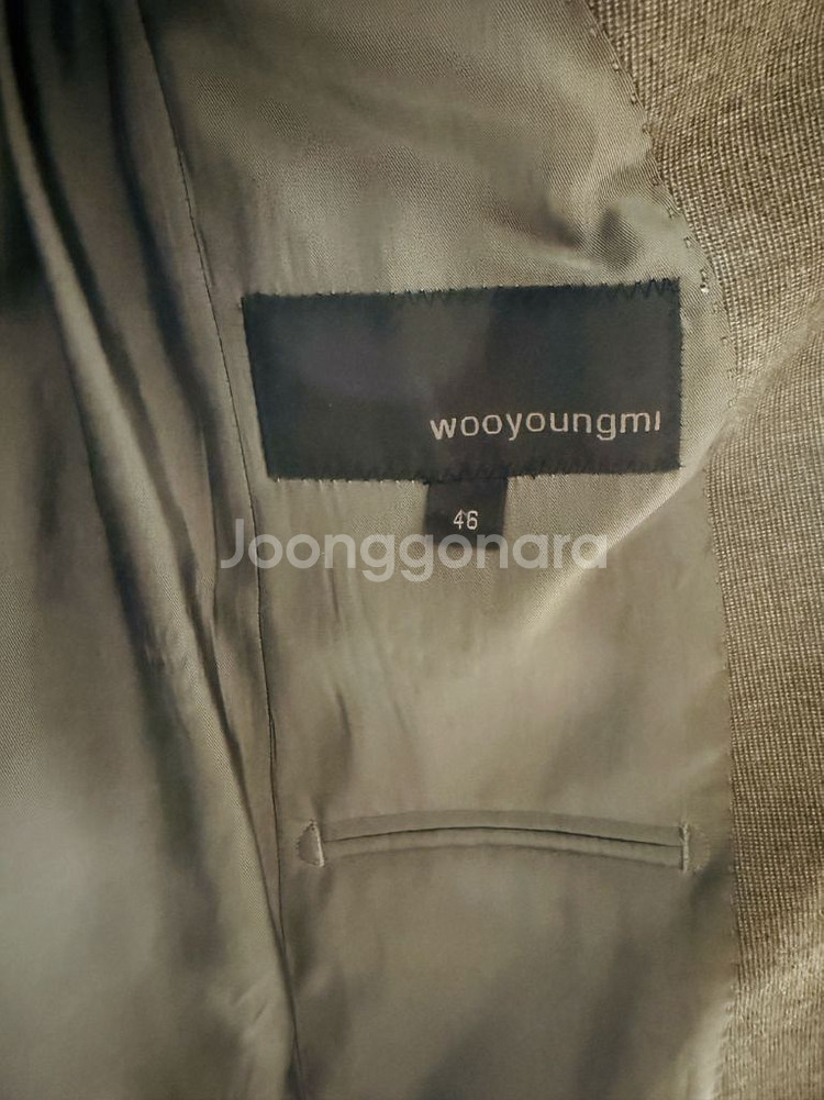 우영미 그레이 코튼 블레이저 95--2