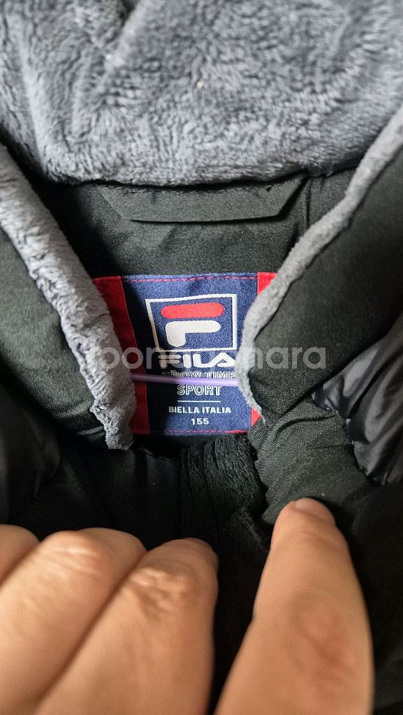 휠라키즈 블랙 다운 롱패딩 155사이즈--1