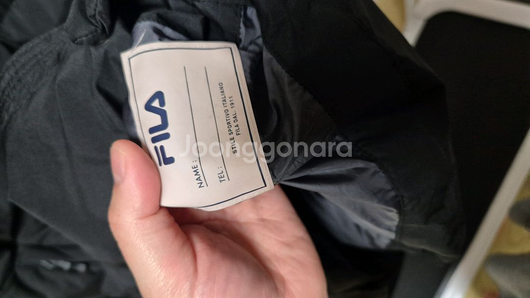 휠라키즈 블랙 다운 롱패딩 155사이즈--2