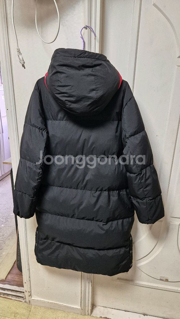 휠라키즈 블랙 다운 롱패딩 155사이즈--5