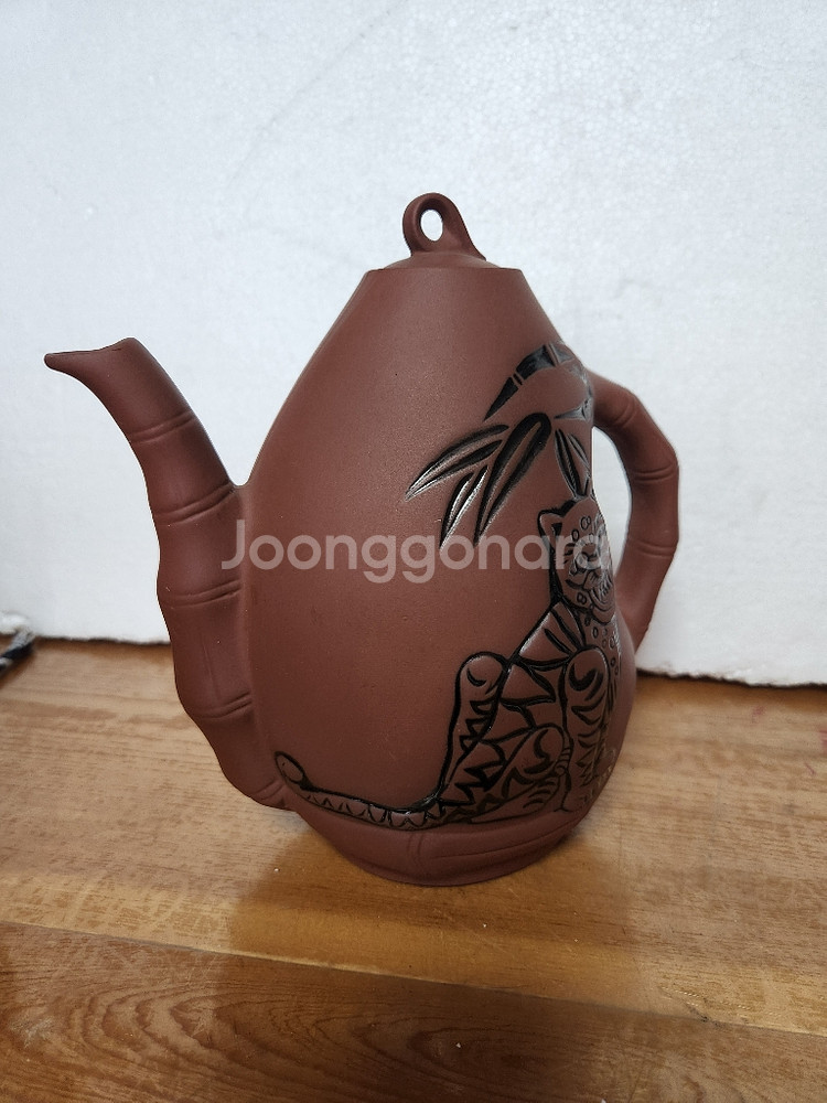 국산 대죽도 호랑이 자사호주전자--5