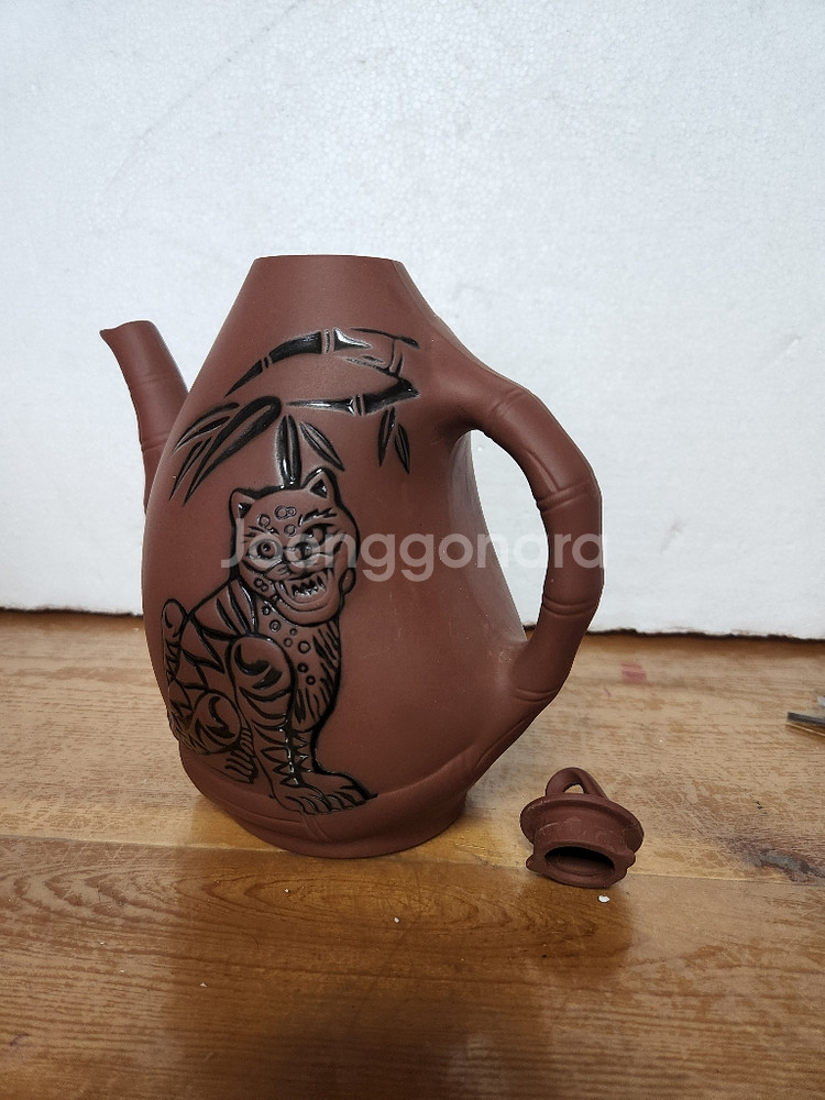 국산 대죽도 호랑이 자사호주전자--6