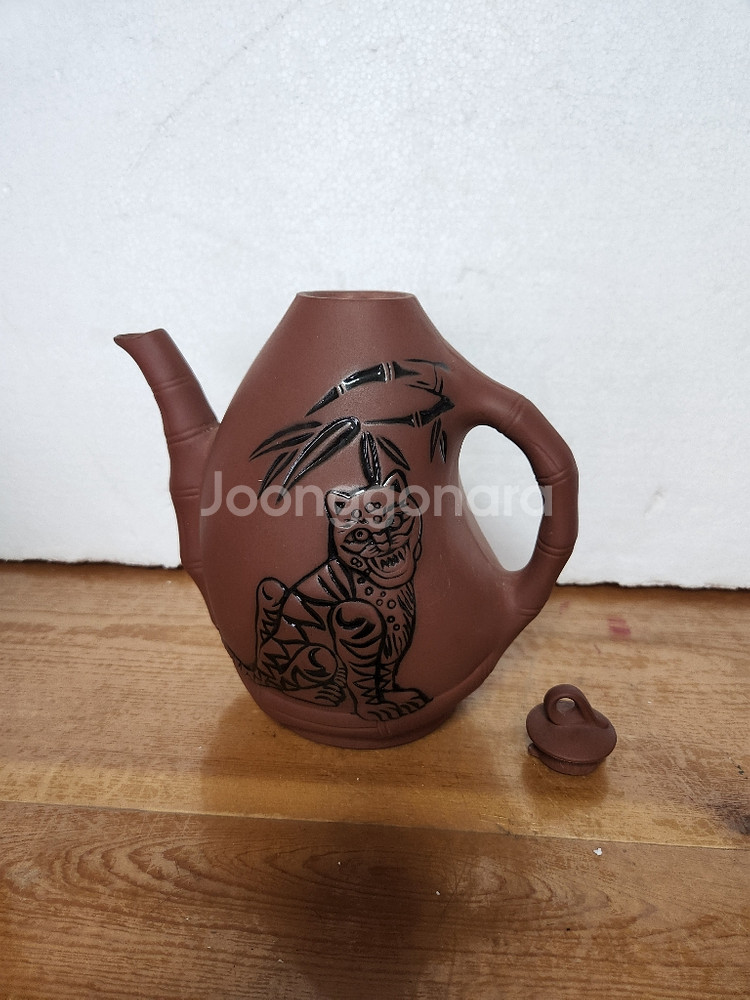 국산 대죽도 호랑이 자사호주전자--7