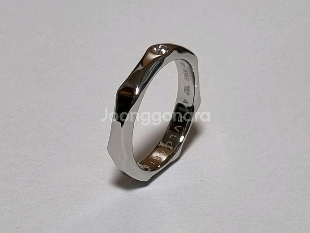 불가리 인피니토 1다이아 플래티늄 47호 반지 풀박스--0