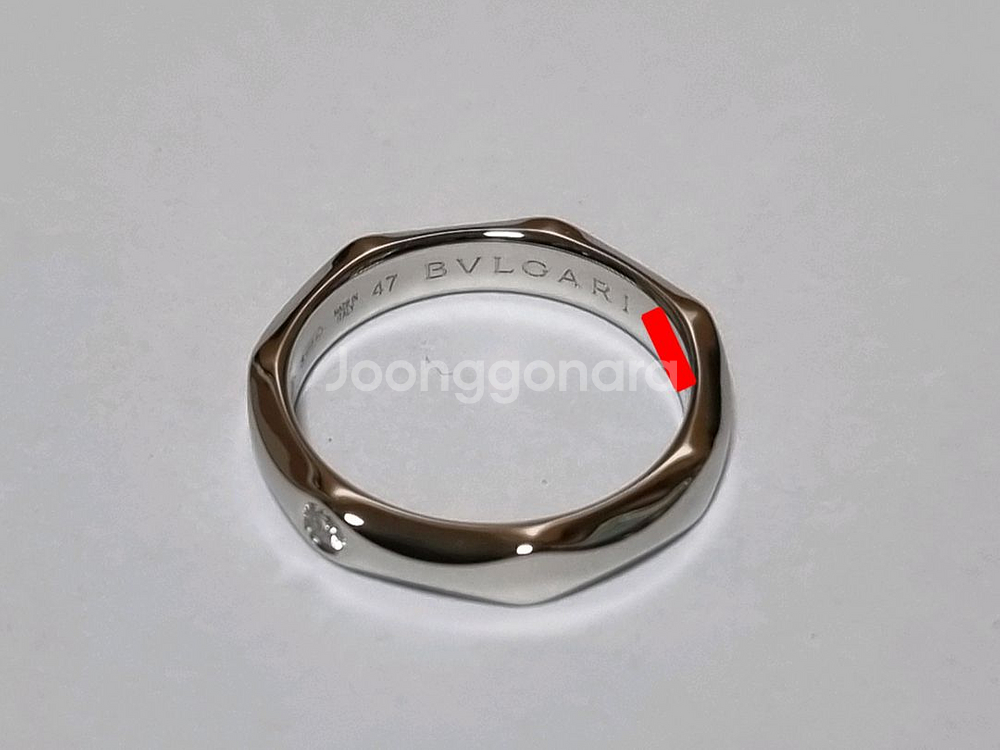 불가리 인피니토 1다이아 플래티늄 47호 반지 풀박스--8