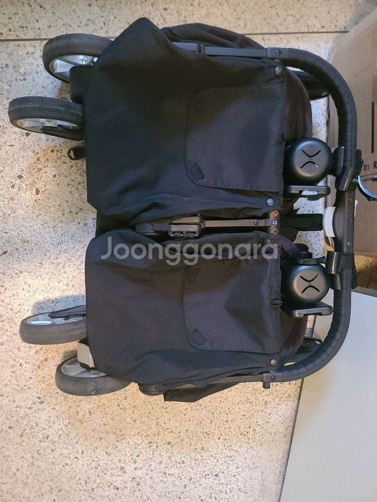 베이비 조거 쌍둥이 유모차 폴더블 접이식--5
