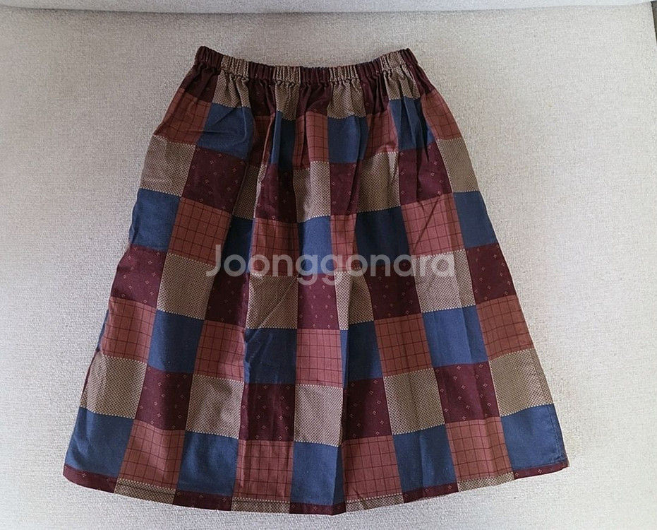 마르디엠버 가을 체크 스커트 XL사이즈(7-9세)--1