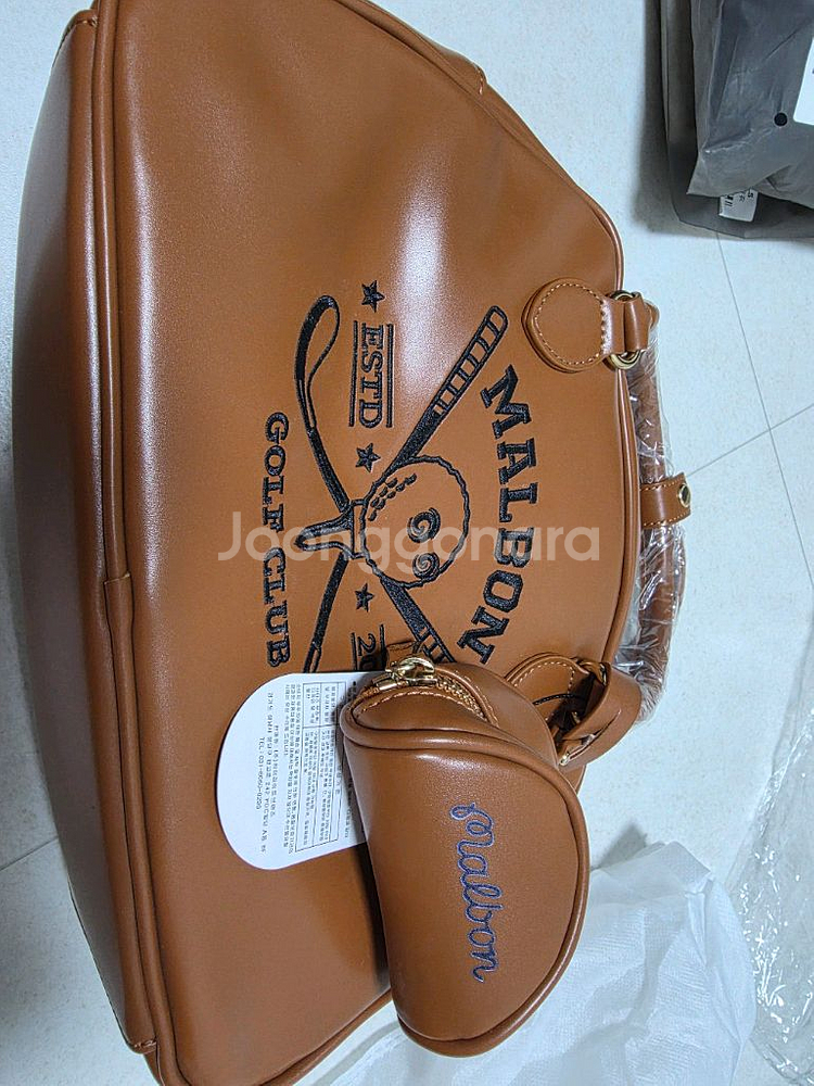 말본 카트백 브라운 팝니다 토트백 파우치 손가방--3