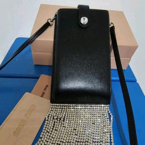 미우미우 정품 스와르브스키 크리스탈 폰파우치 풀셋