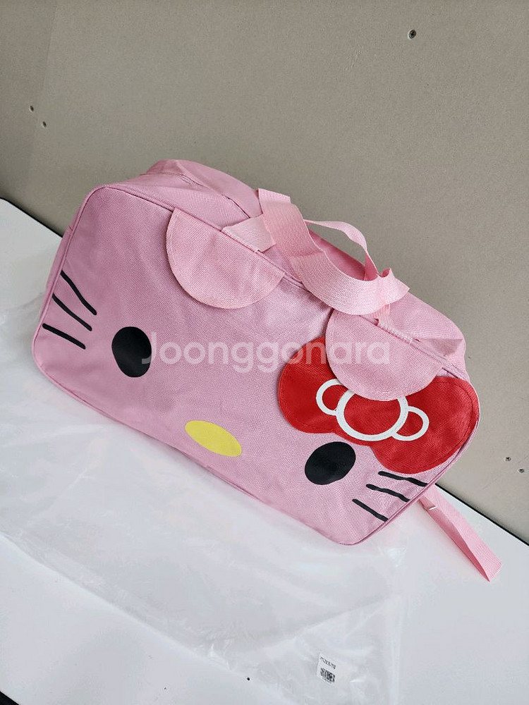 헬로키티 핑크색 보스턴가방--4