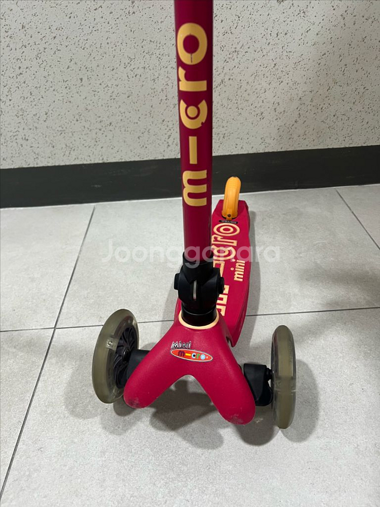 마이크로 미니 킥보드 폴더블 LED 손잡이1개브레이크--4