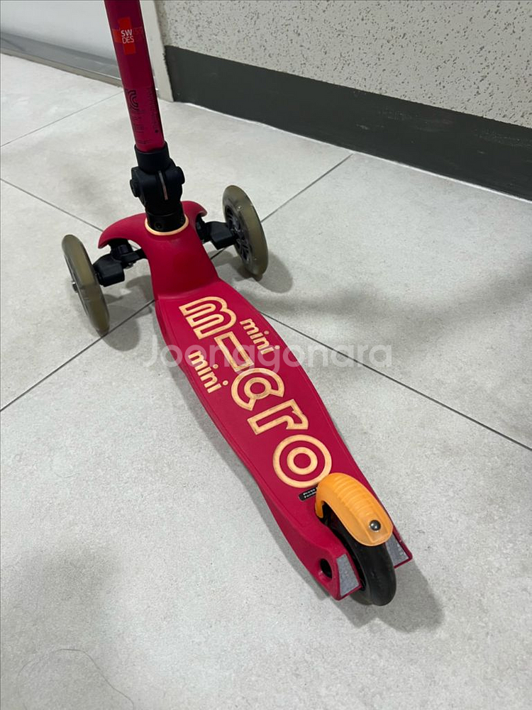 마이크로 미니 킥보드 폴더블 LED 손잡이1개브레이크--3