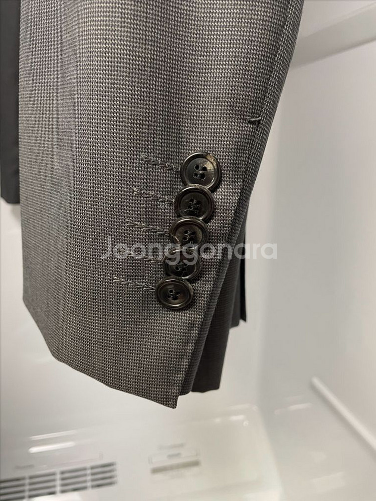 솔리드옴므 봄가을 챠콜 패턴 블레이져 95사이즈--3