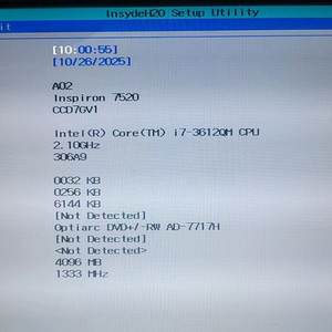 델 인스피론 7520 i7-3세대 하드없는 부품용 2대