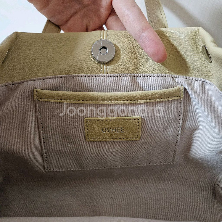 [새상품] 오브히 보네르 토트백(버터 옐로우 컬러) 정--8