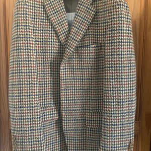 해리스트위드 건클럽 하운드투스 체크 자켓